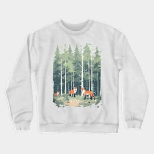 Foxes and Forest - Gift Crewneck Sweatshirt